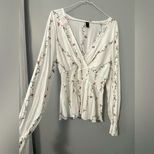 White floral top
